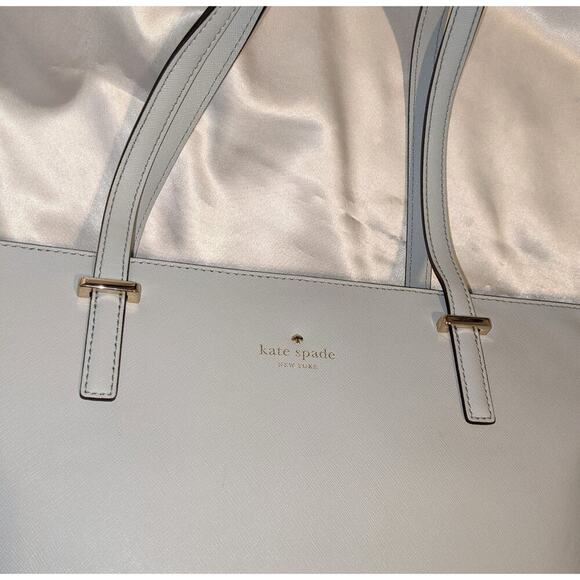 Kate Spade Cedar Street Harmony Tote Saffiano Leather Shoulder Bag Lt Blue EUC - Picture 2 of 12